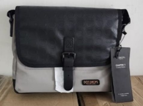 Dot-Drops Cross Body Bag with PVC 斜揹袋 DD-03 Grey