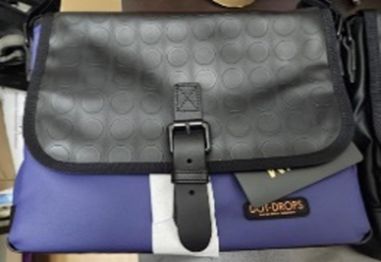 Dot-Drops Cross Body Bag with PVC 斜揹袋 DD-03 Blue